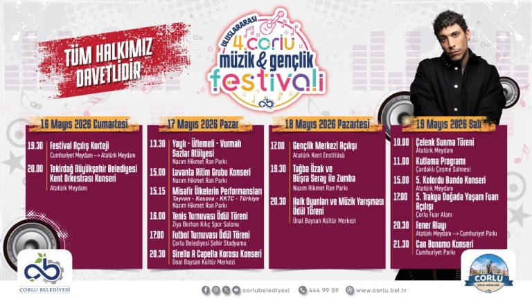 Çorlu`da Festival Coşkusu Başlıyor