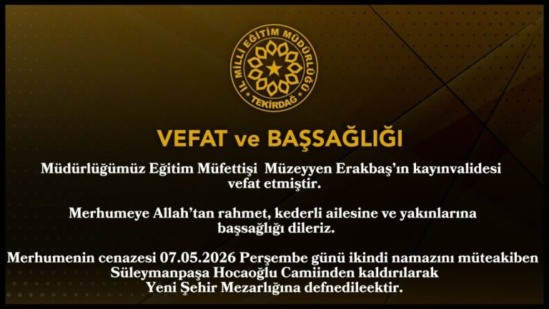 Vefat ve Başsağlığı Mesajı