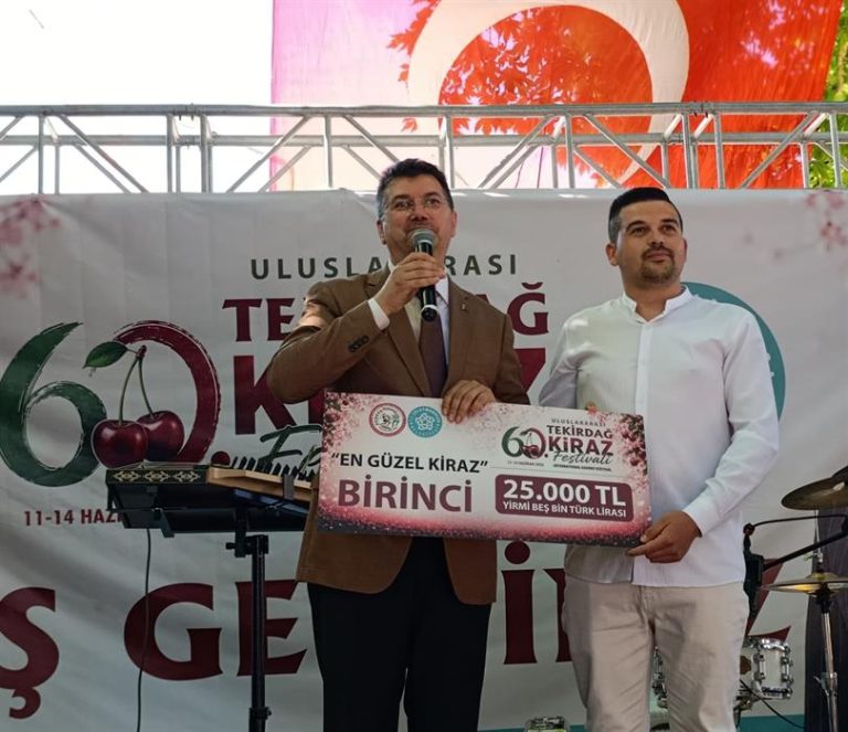60. Uluslararası Tekirdağ Kiraz Festivali Kiraz Yarışması Ödül Töreni