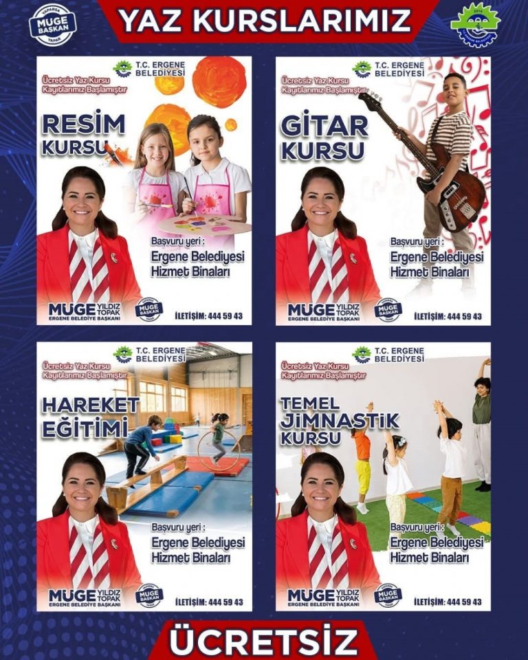 ERGENE'DE YAZ KURSLARIMIZ BAŞLIYOR!