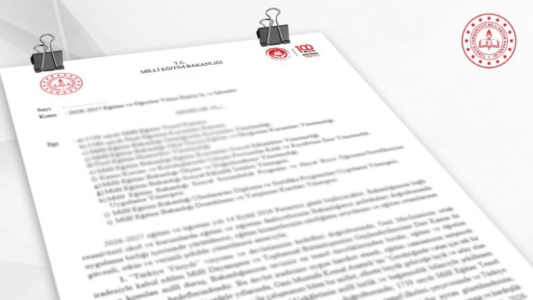 2026-2027 Eğitim ve Öğretim Yılına İlişkin İş ve İşlemler Konulu Genelge, Yayımlandı